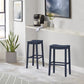 Hillsdale Furniture Fiddler Wood Backless Bar Height Stool, Navy