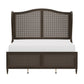 Hillsdale Furniture Sausalito Wood and Cane Queen Bed, Oiled Bronze