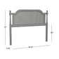 Hillsdale Furniture Melanie Wood and Cane Queen Headboard, French Gray