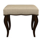 Hillsdale Furniture Hamilton Wood and Upholstered Backless Vanity Stool, Burnished Oak