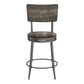 Hillsdale Furniture Jennings Wood and Metal Counter Height Swivel Stool, Rubbed Pewter Metal with Weathered Gray Wood