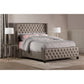 Hillsdale Furniture Memphis King Upholstered Bed, Textured Pewter