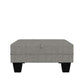 Hillsdale Furniture Daniel Upholstered Reversible Chaise Sectional with Storage Ottoman, Nature Gray