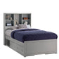 Hillsdale Kids and Teen Caspian Twin Bookcase Bed with Storage Unit, Gray