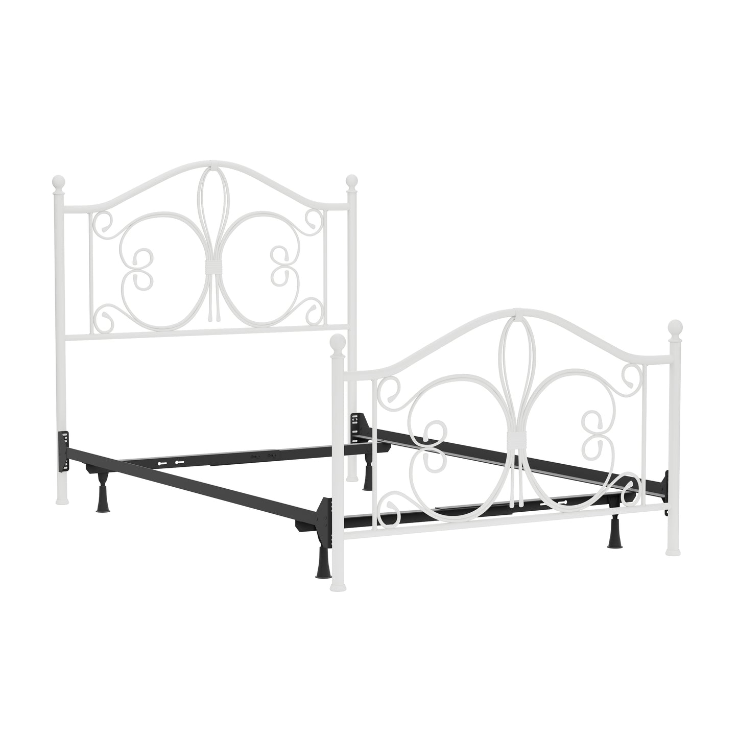 Hillsdale Furniture Ruby Queen Metal Bed, Textured White