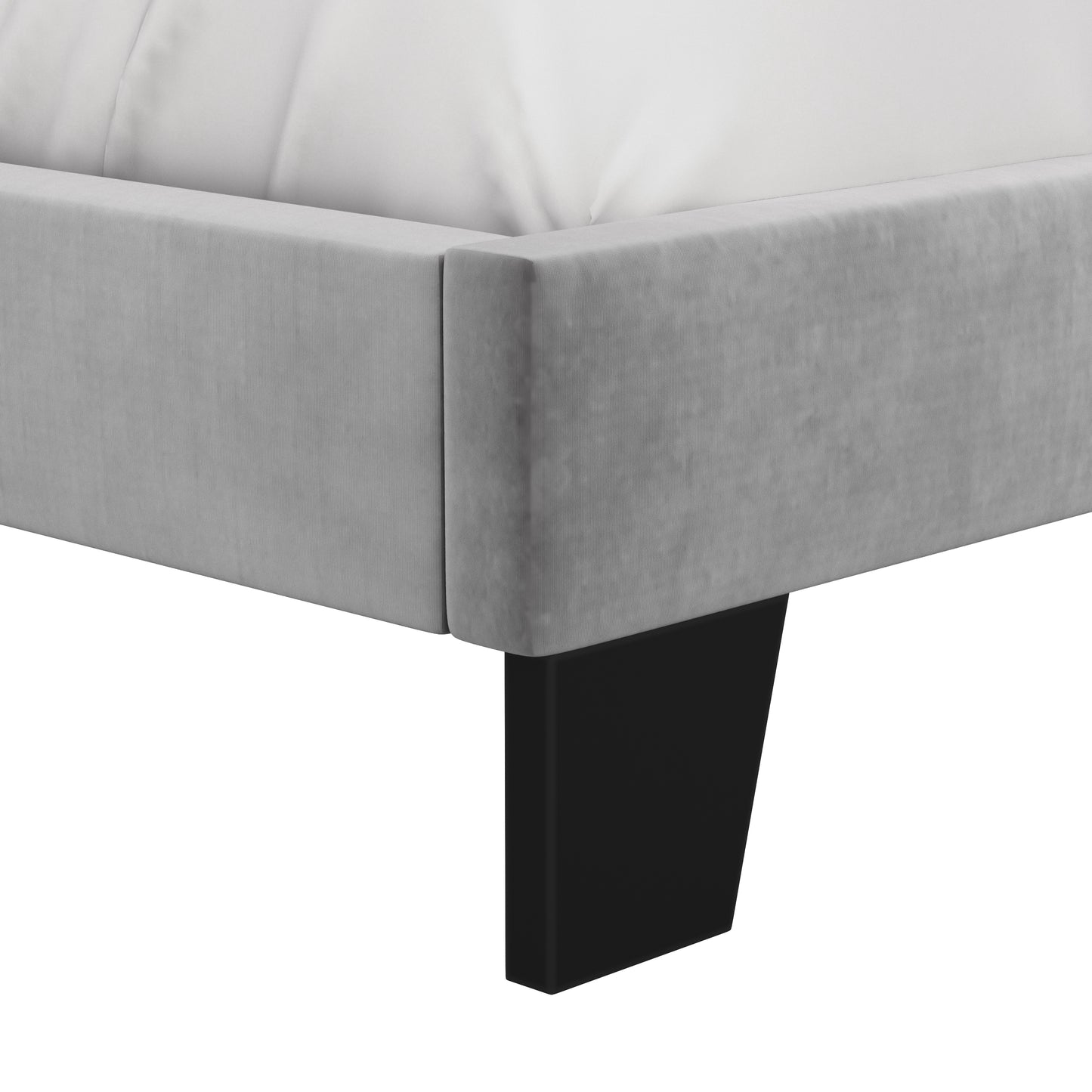 Hillsdale Furniture Crestone Upholstered Queen Platform Bed, Silver/Gray