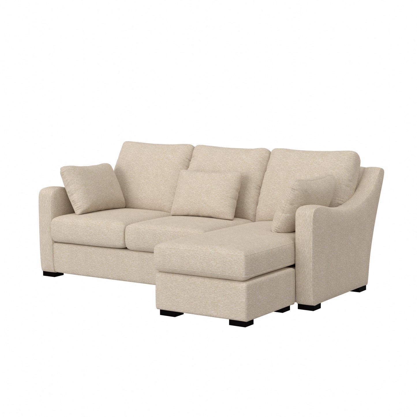 Hillsdale Furniture York Upholstered Sectional Chaise, Sand