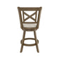 Hillsdale Furniture Hamlin Wood Counter Height Swivel Stool, Brush Gray