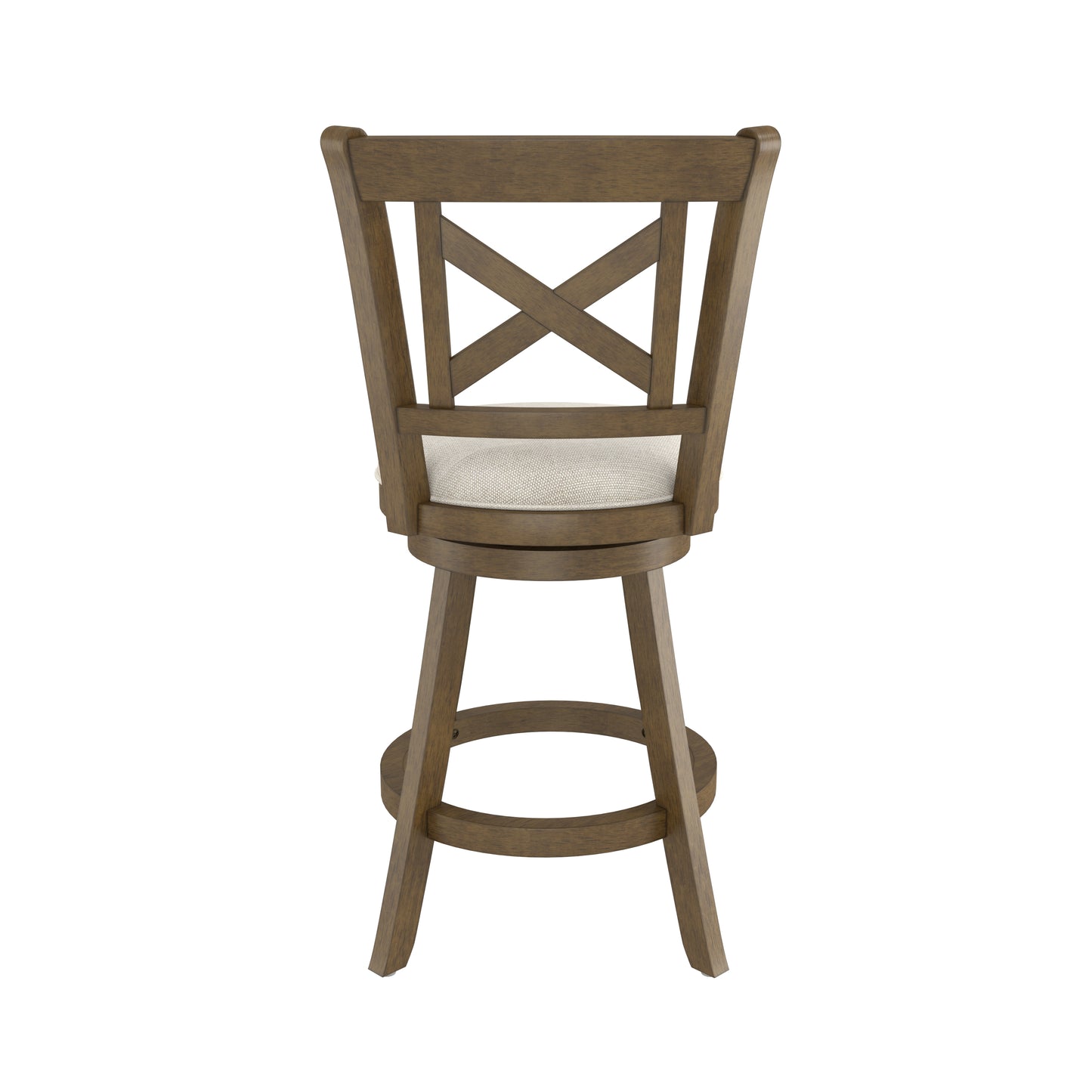 Hillsdale Furniture Hamlin Wood Counter Height Swivel Stool, Brush Gray