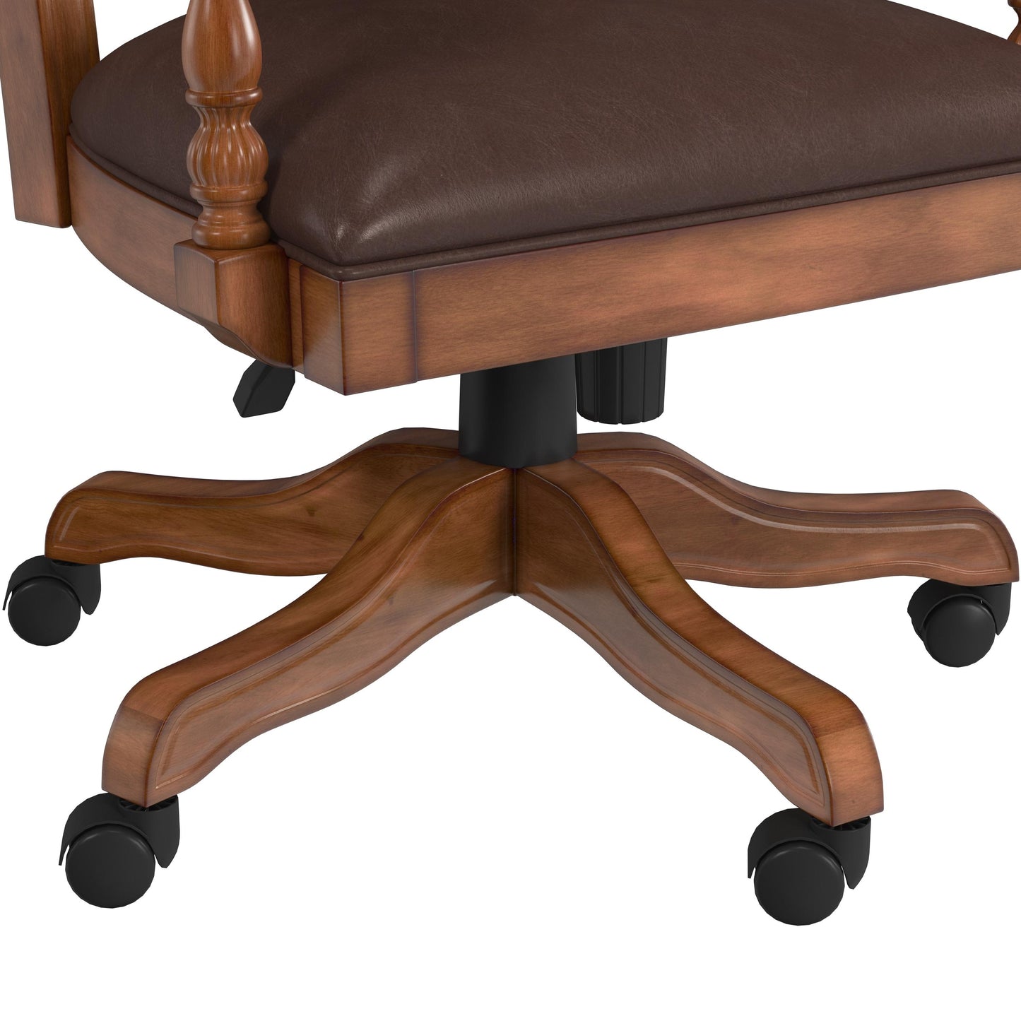 Hillsdale Furniture Nassau Wood Caster Chair, Brown