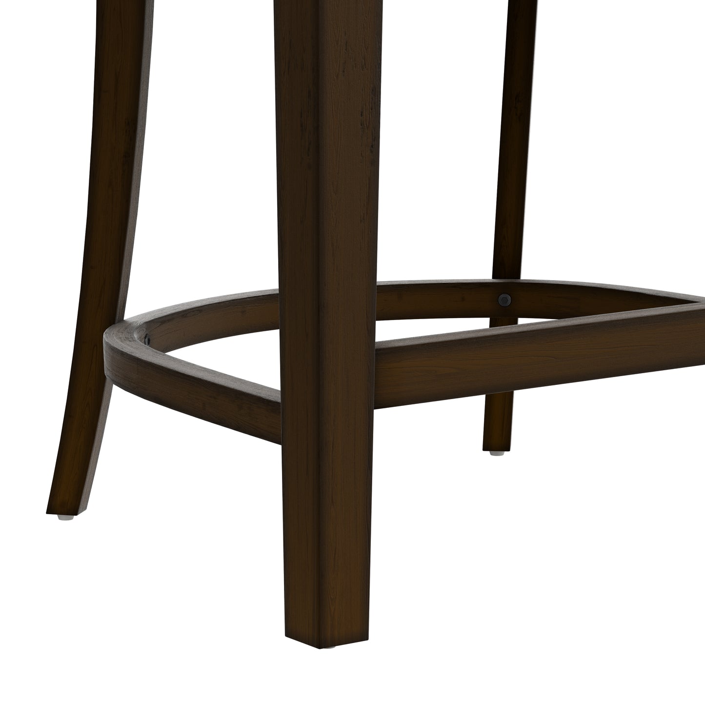 Hillsdale Furniture Caydena Memory Return Swivel Wood Counter Height Stool, Smoke Brown with Cream Fabric