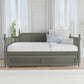 Hillsdale Furniture Melanie Wood and Cane Twin Daybed with Trundle, French Gray