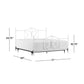 Hillsdale Furniture Ruby King Metal Bed, Textured White