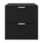 Hillsdale Living Essentials Delmar Wood 2 Drawer Nightstand, Matte Black