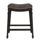 Hillsdale Furniture Vetrina Wood Backless Counter Height Stool, Black with Gold Rub