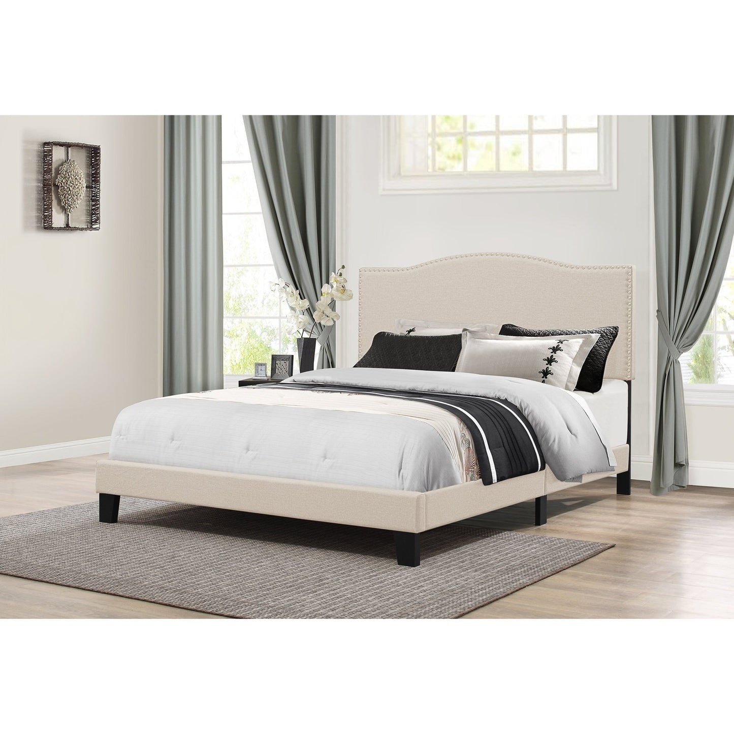 Hillsdale Furniture Kiley Full Upholstered Bed, Linen