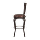 Hillsdale Furniture Granada Metal Bar Height Swivel Stool, Dark Chestnut