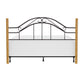 Hillsdale Furniture Winsloh King Metal Headboard with Frame and Oak Wood Posts, Black