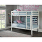 Hillsdale Kids and Teen Caspian Twin Over Twin Bunk Bed with Hanging Nightstand, White