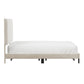 Hillsdale Furniture Crestone Upholstered Adjustable Height King Platform Bed, Cream