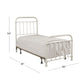 Hillsdale Furniture Kirkland Metal Twin Bed, Soft White