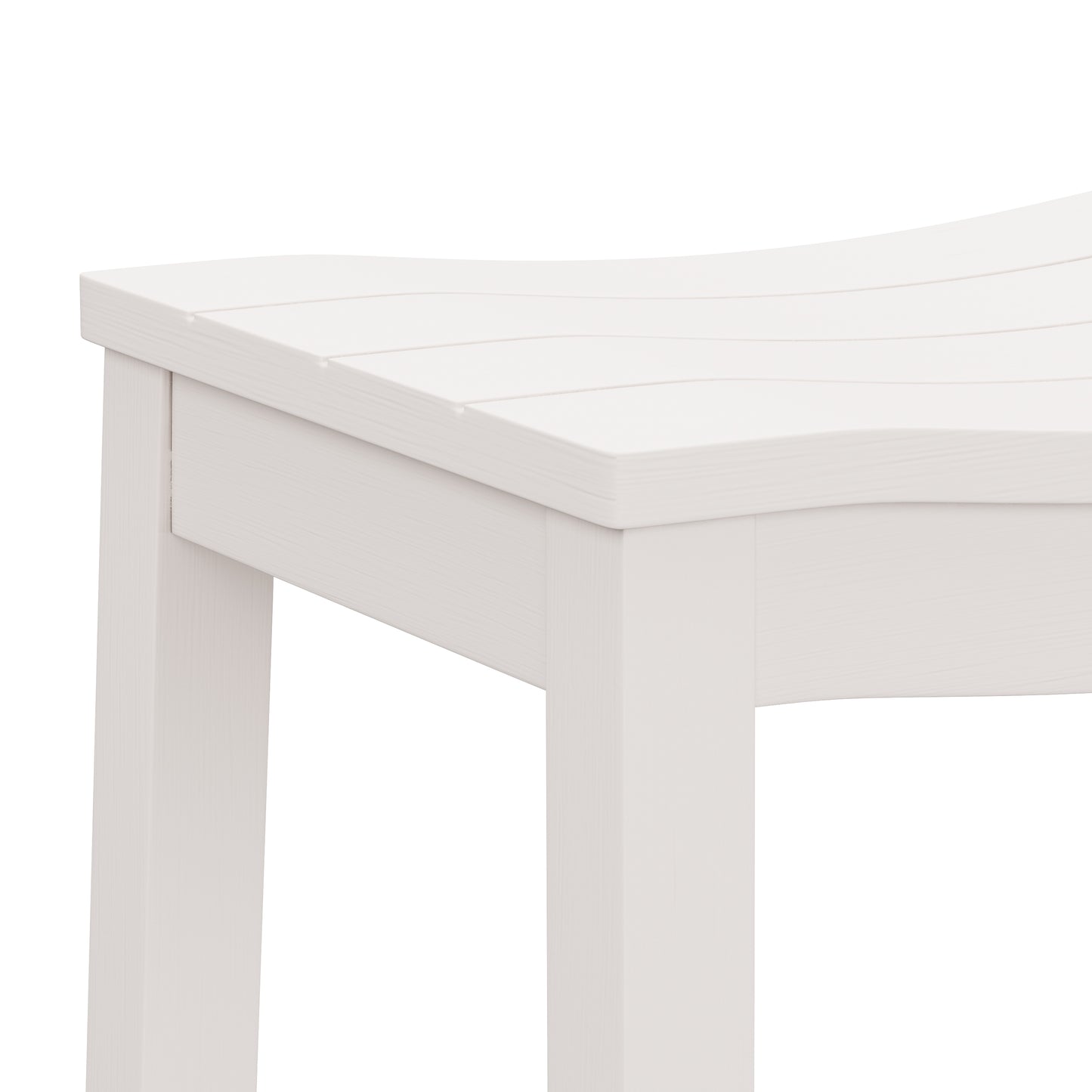 Hillsdale Furniture Fiddler Wood Backless Bar Height Stool, White