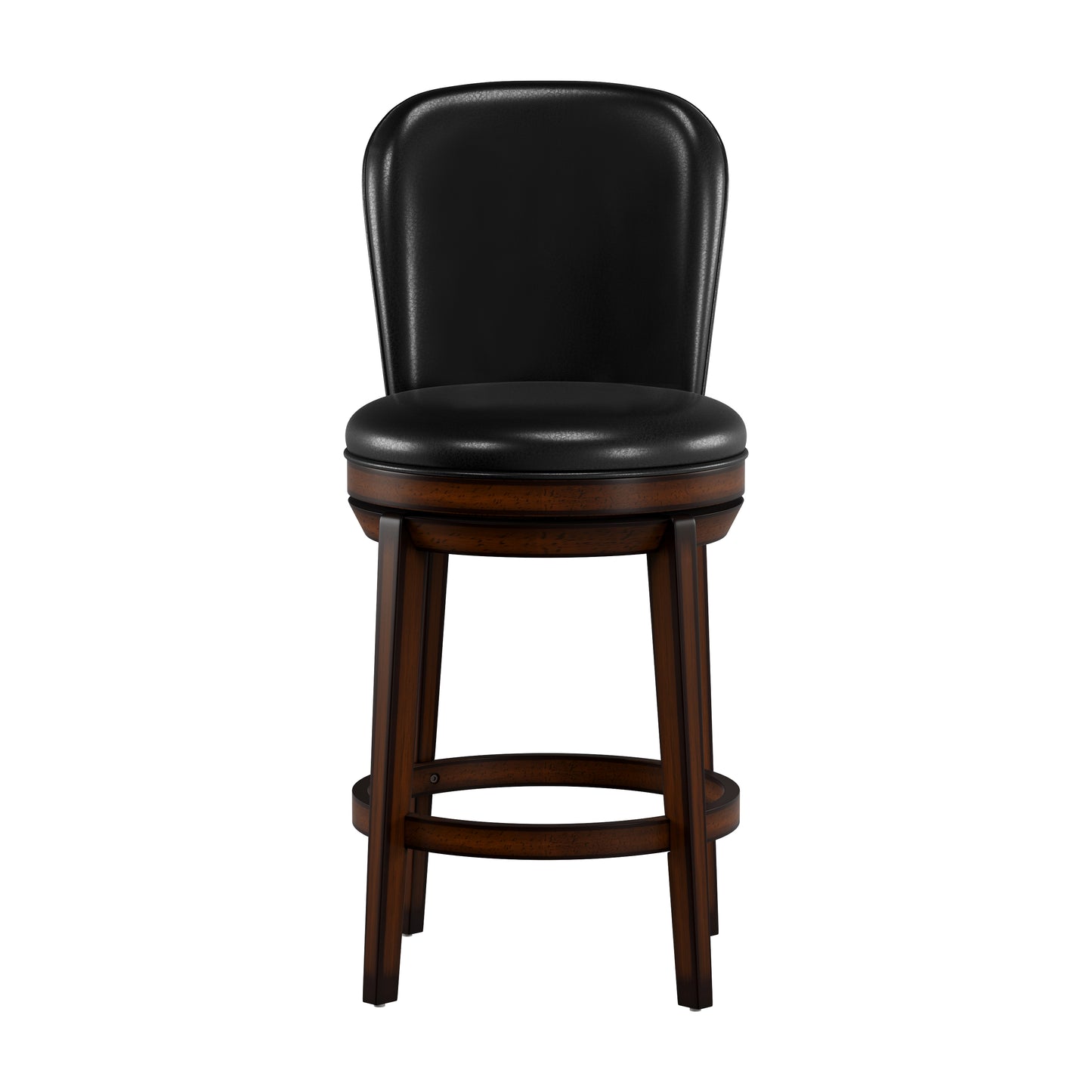 Hillsdale Furniture Victoria Wood Counter Height Swivel Stool, Dark Chestnut