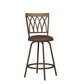 Hillsdale Furniture Deacon Metal Swivel Adjustable Stool with Nested Legs, Set of 2, Brown