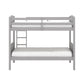 Living Essentials by Hillsdale Alexis Wood Arch Twin Over Twin Bunk Bed, Gray