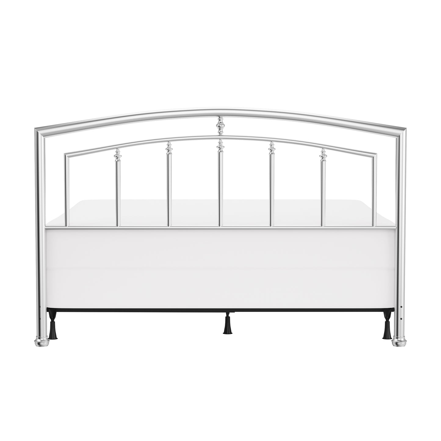 Hillsdale Furniture Claudia King Metal Headboard with Frame, Matte Nickel