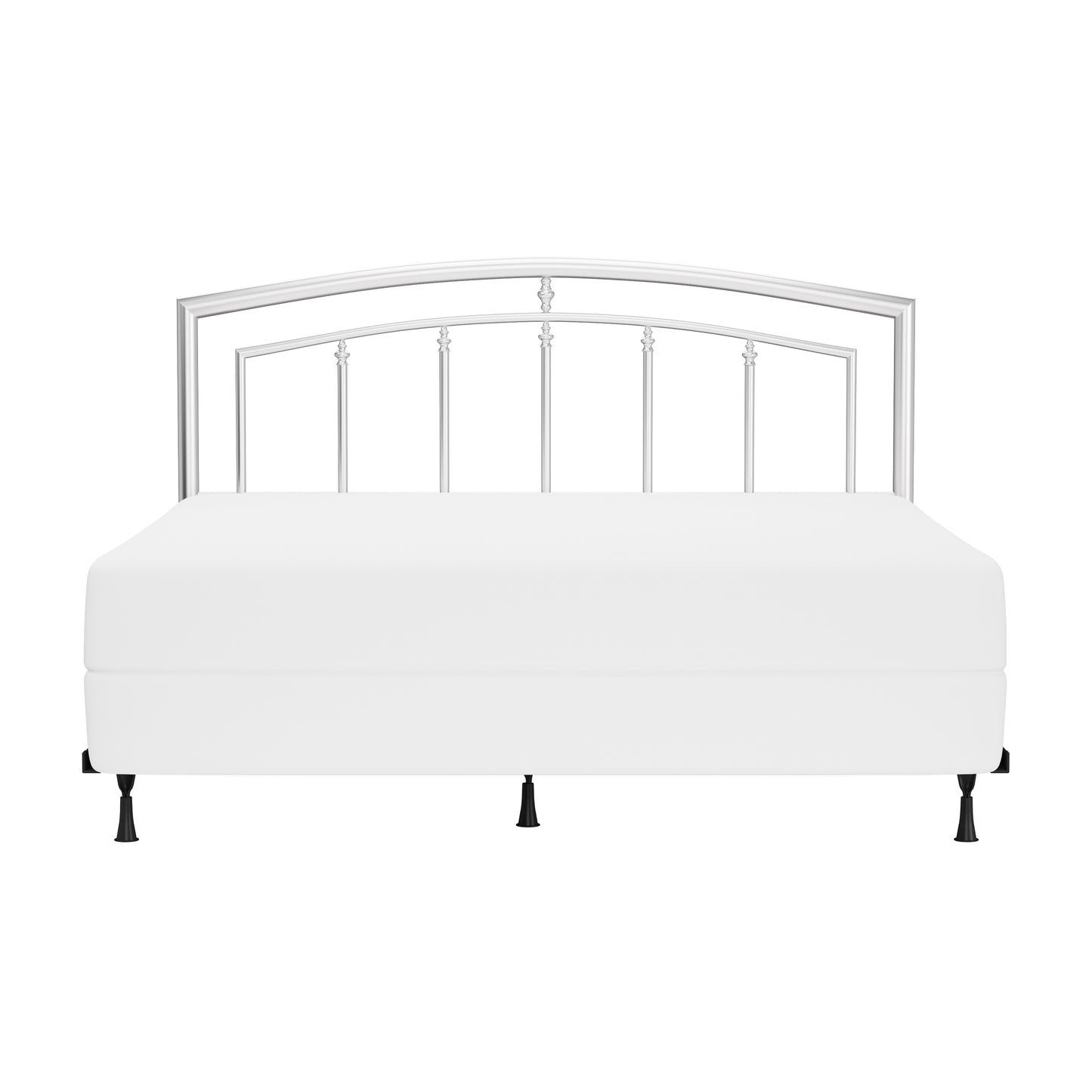 Hillsdale Furniture Claudia King Metal Headboard with Frame, Matte Nickel