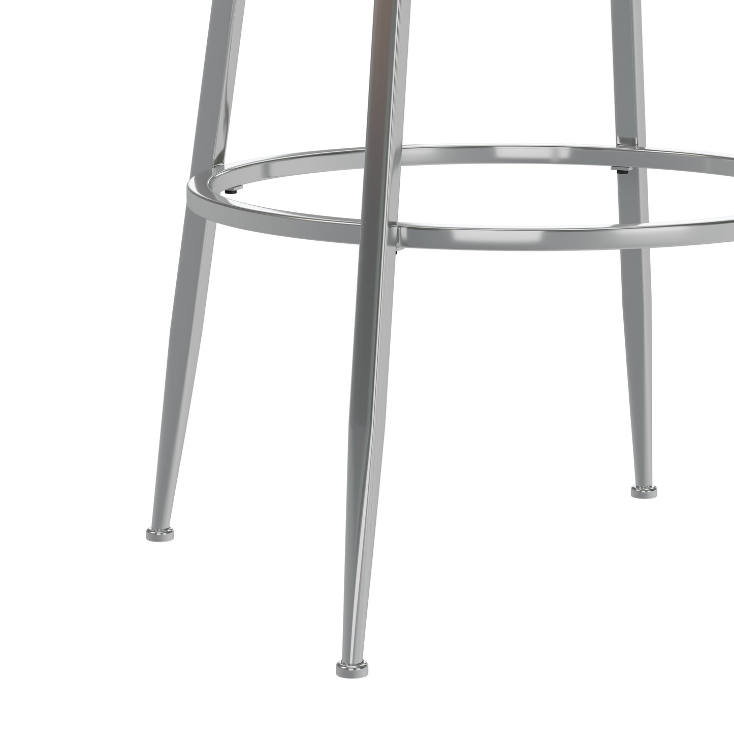 Hillsdale Furniture Baltimore Metal and Upholstered Swivel Bar Height Stool, Chrome