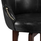 Hillsdale Furniture Dartford Wood Bar Height Swivel Stool, Dark Brown Cherry