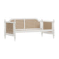 Hillsdale Furniture Melanie Wood and Cane Twin Daybed, White