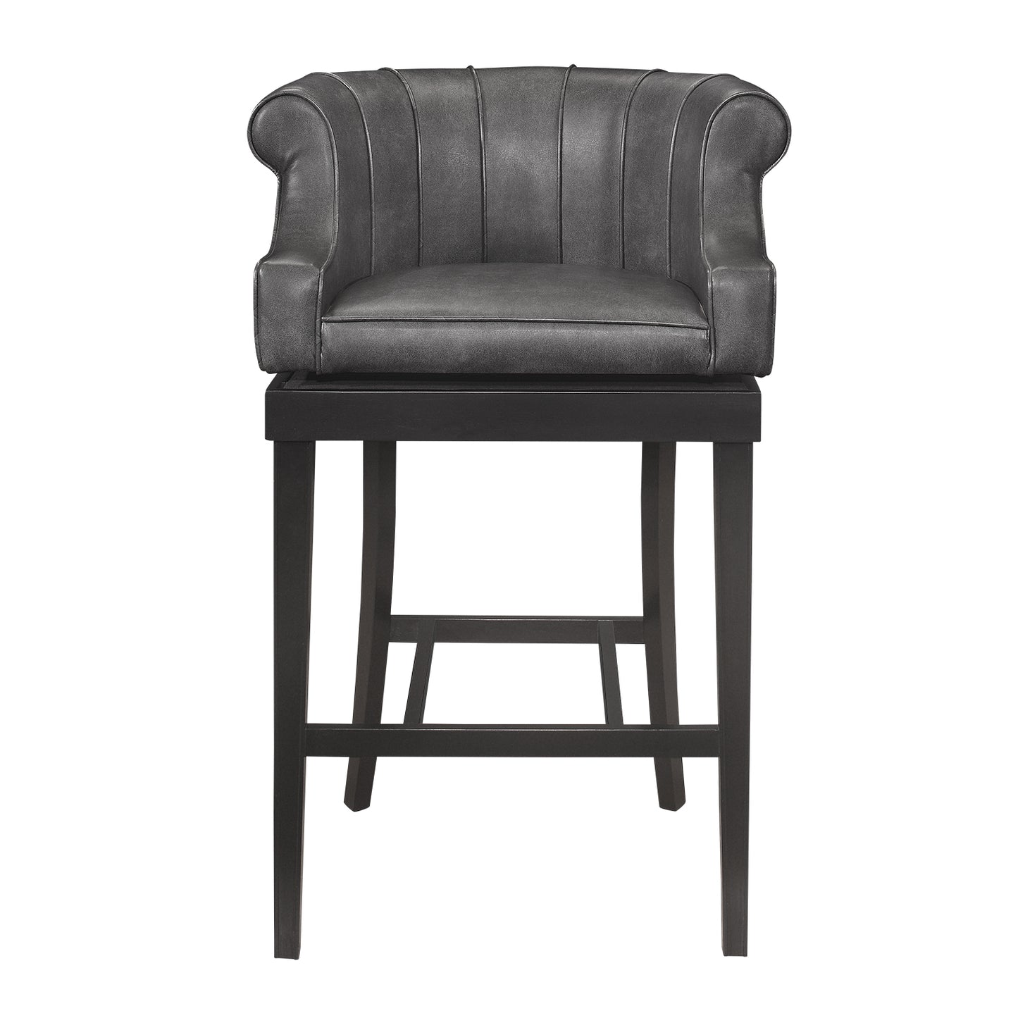 Hillsdale Furniture Broadland Wood Memory Return Swivel Bar Height Stool, Black