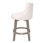 Hillsdale Furniture Stonebrooke Wood and Upholstered Counter Height Swivel Stool, Champagne