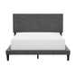 Hillsdale Furniture Muellen Upholstered Platform Full Bed with 2 Dual USB Ports, Graphite Gray Vinyl