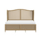 Hillsdale Furniture Sausalito King Wood Cane Bed, Medium Taupe