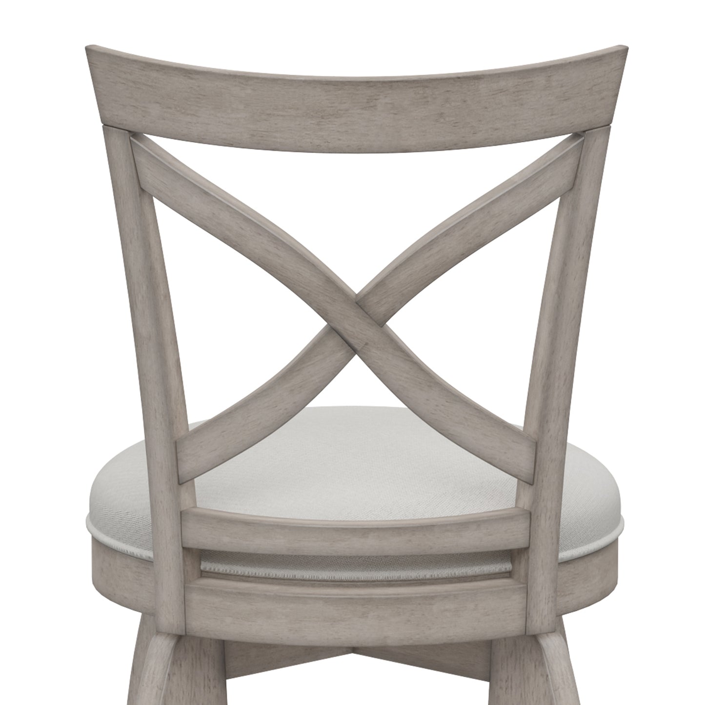 Hillsdale Furniture Ellendale Wood Bar Height Swivel Stool, Aged Gray with Fog Gray Fabric