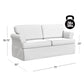 Hillsdale Furniture Faywood Upholstered Sofa, Snow White