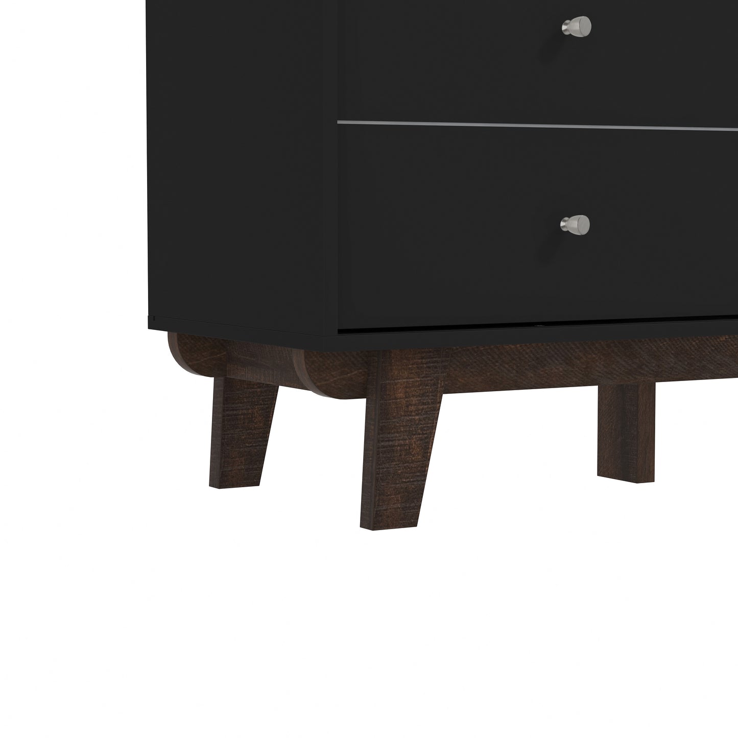 Living Essentials by Hillsdale Kincaid 70 inch Wood TV Stand with 2 Doors and Shelves, Matte Black