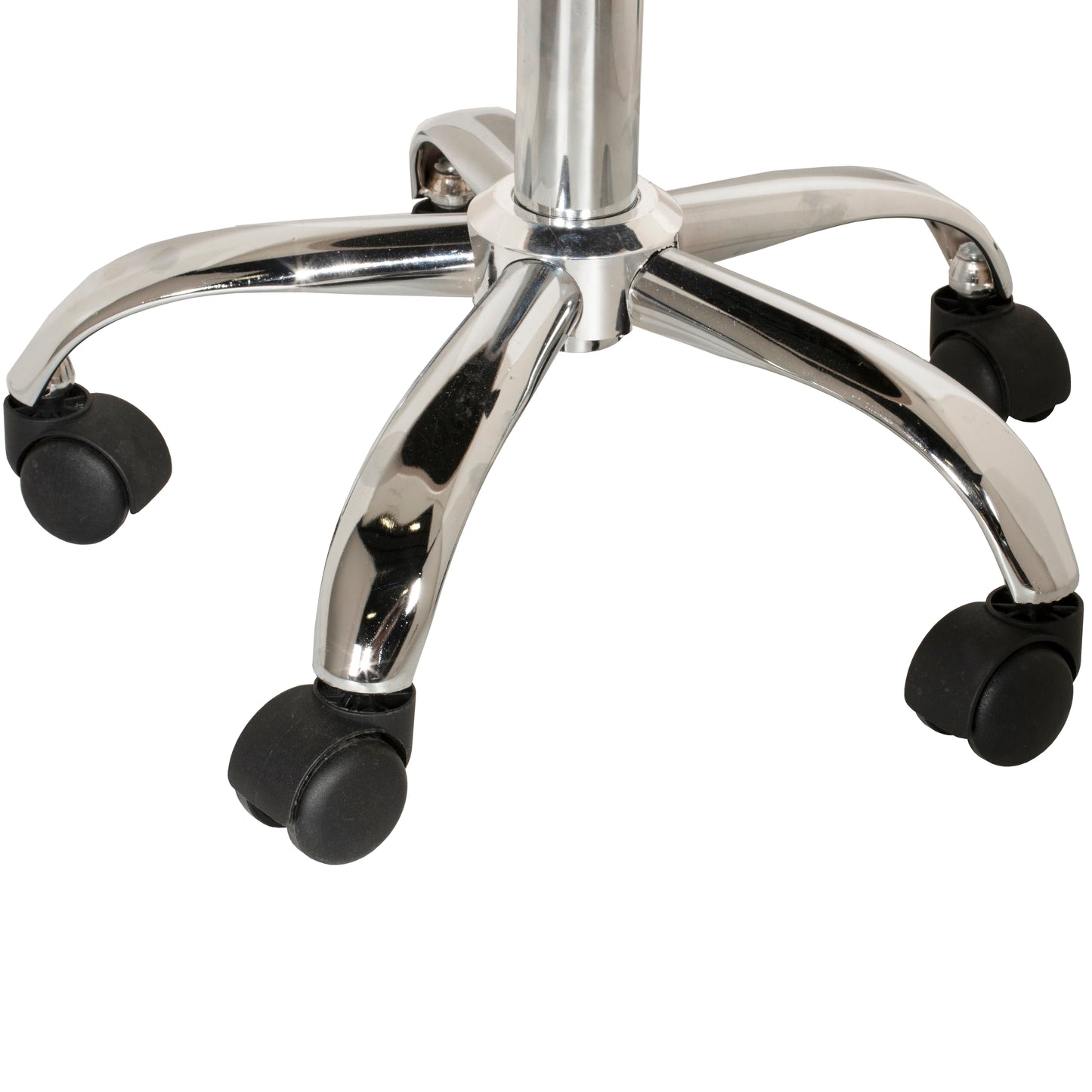 Hillsdale Furniture Nora Metal Adjustable Backless Vanity/Office Stool, Chrome with Chrome with Dusty Pink Velvet