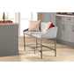 Hillsdale Furniture Dillon Metal Counter Height Bench, Textured Silver