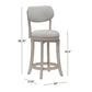 Hillsdale Furniture Sloan Wood Counter Height Swivel Stool, Aged Gray