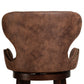 Hillsdale Furniture Mid-City Upholstered Wood Swivel Counter Height Stool, Chocolate