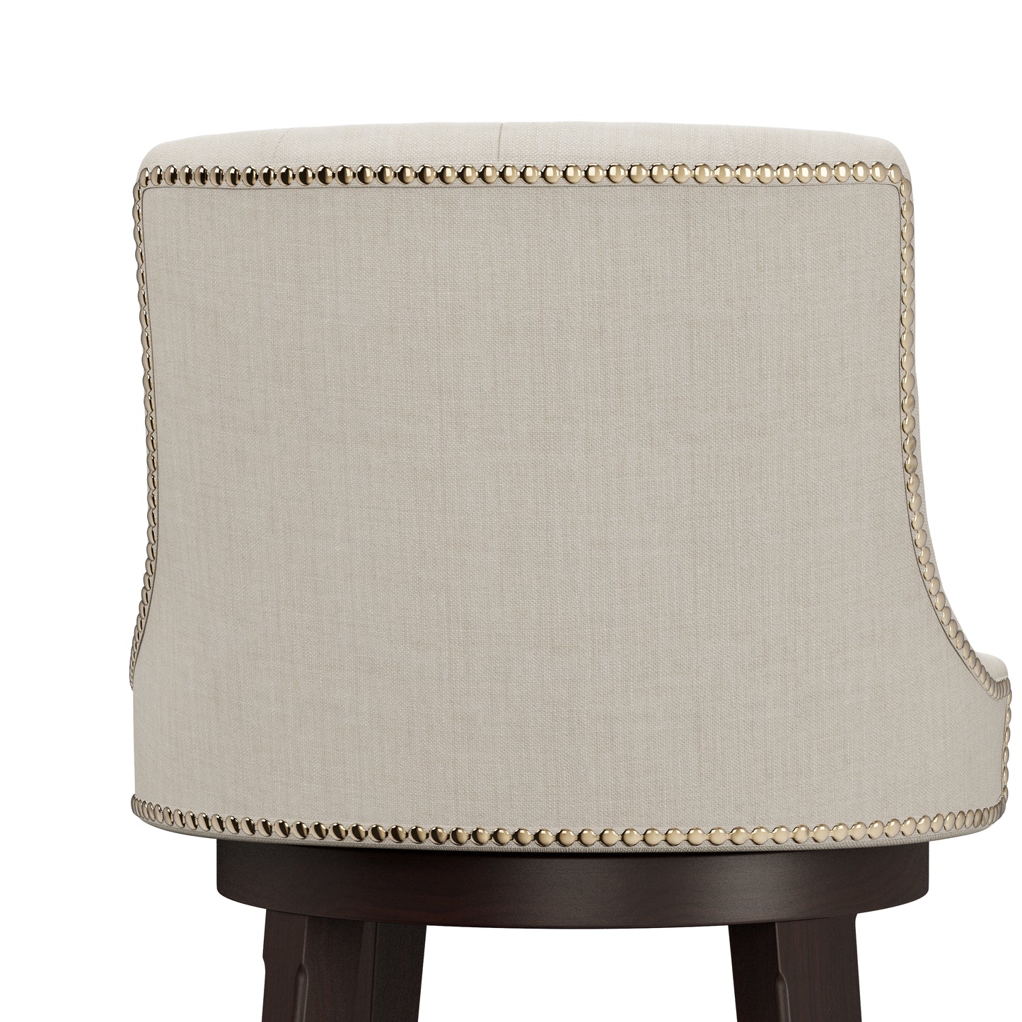 Hillsdale Furniture Halbrooke Wood Counter Height Swivel Stool, Cream Fabric