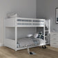 Living Essentials by Hillsdale Capri Wood Twin Over Twin Floor Bunk Bed, White