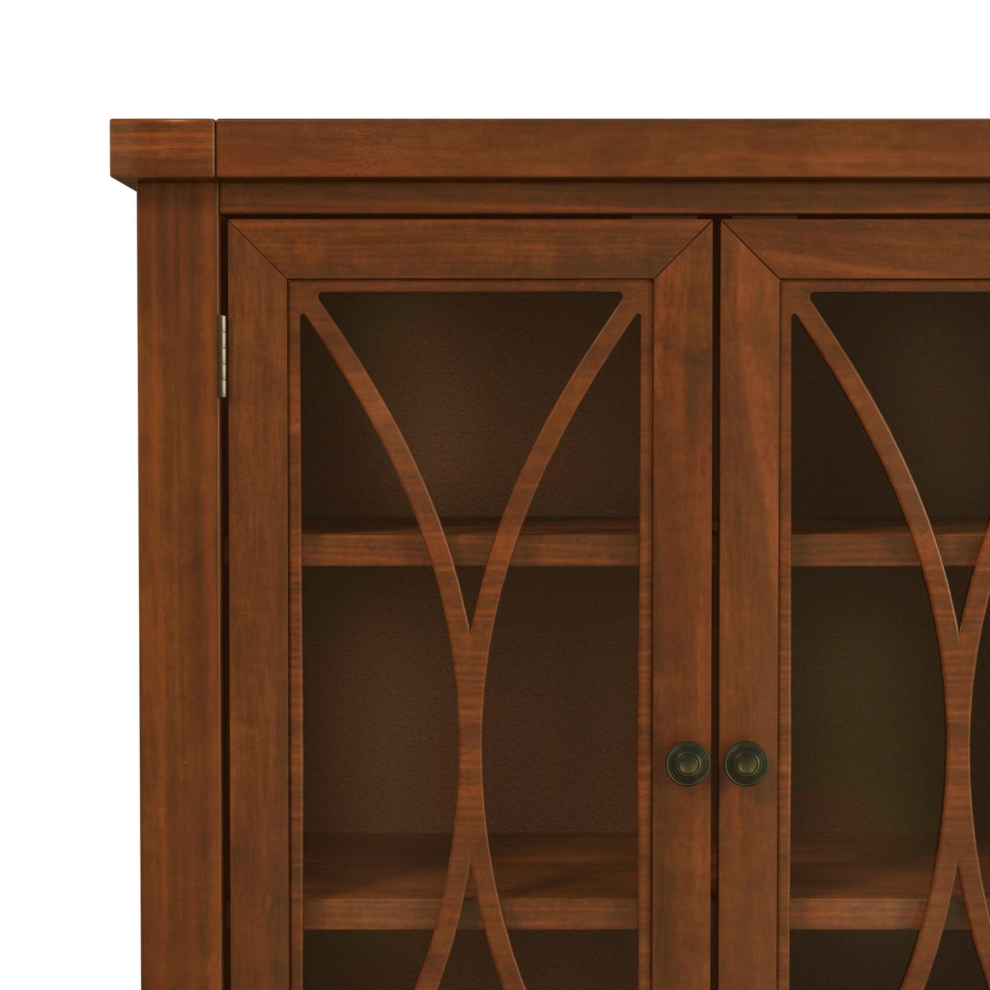 Hillsdale Furniture Bayside Wood 4 Door Console Cabinet, Rustic Mahogany