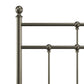 Hillsdale Furniture Providence Metal Full Bed with Spindle and Casting Design, Aged Pewter