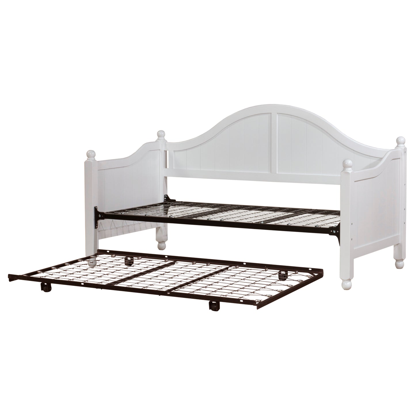 Hillsdale Furniture Augusta Wood Twin Daybed with Roll Out Trundle, White